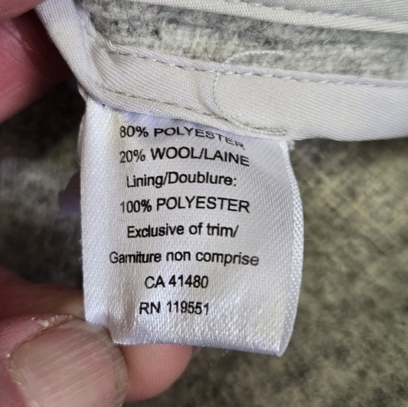 GENTLE FAWN Heather Grey "Kyleen" Wool Blend Sweater Jacket. Size Small - Picture 11 of 15